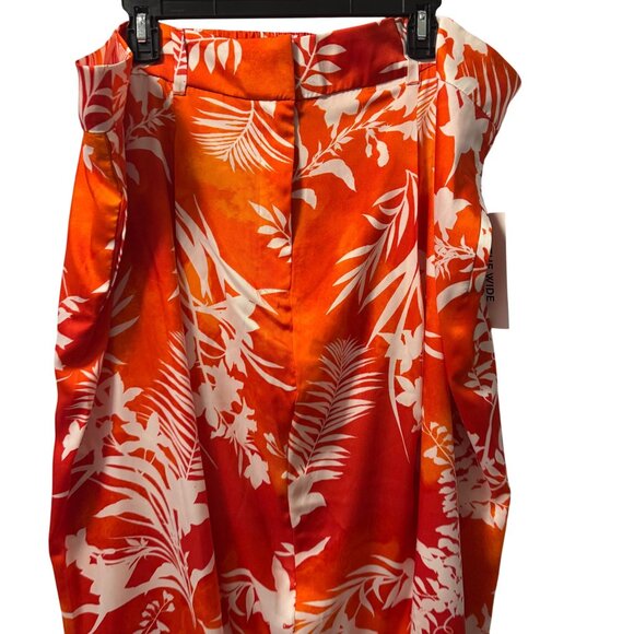 Ella Rafaella Tropical Print Skirt Sz 3X Orange & White Polyester. NWT - Picture 11 of 12